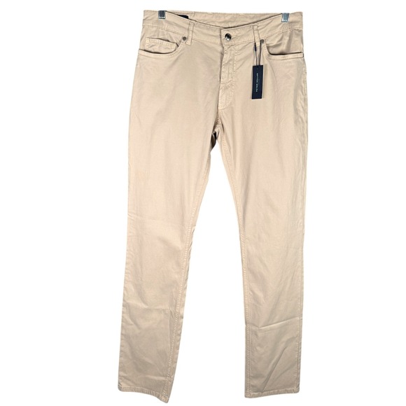 Peter Millar Wayfare Pants Mens 34x34 Tan Tencel Cotton 5-Pocket Chino NEW $198